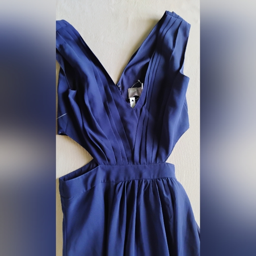 ASOS BLUE CUTOUT DRESS sz small